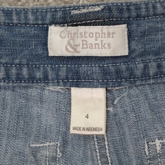 Christopher & Banks Capri Jeans Womens 4 Blue Multi-Pocket w/ 22" inseam - Picture 9 of 10